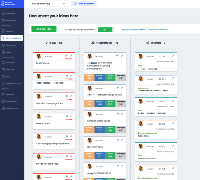 How To Effectively Manage Your Backlog Of Ideas In Your Testing Program